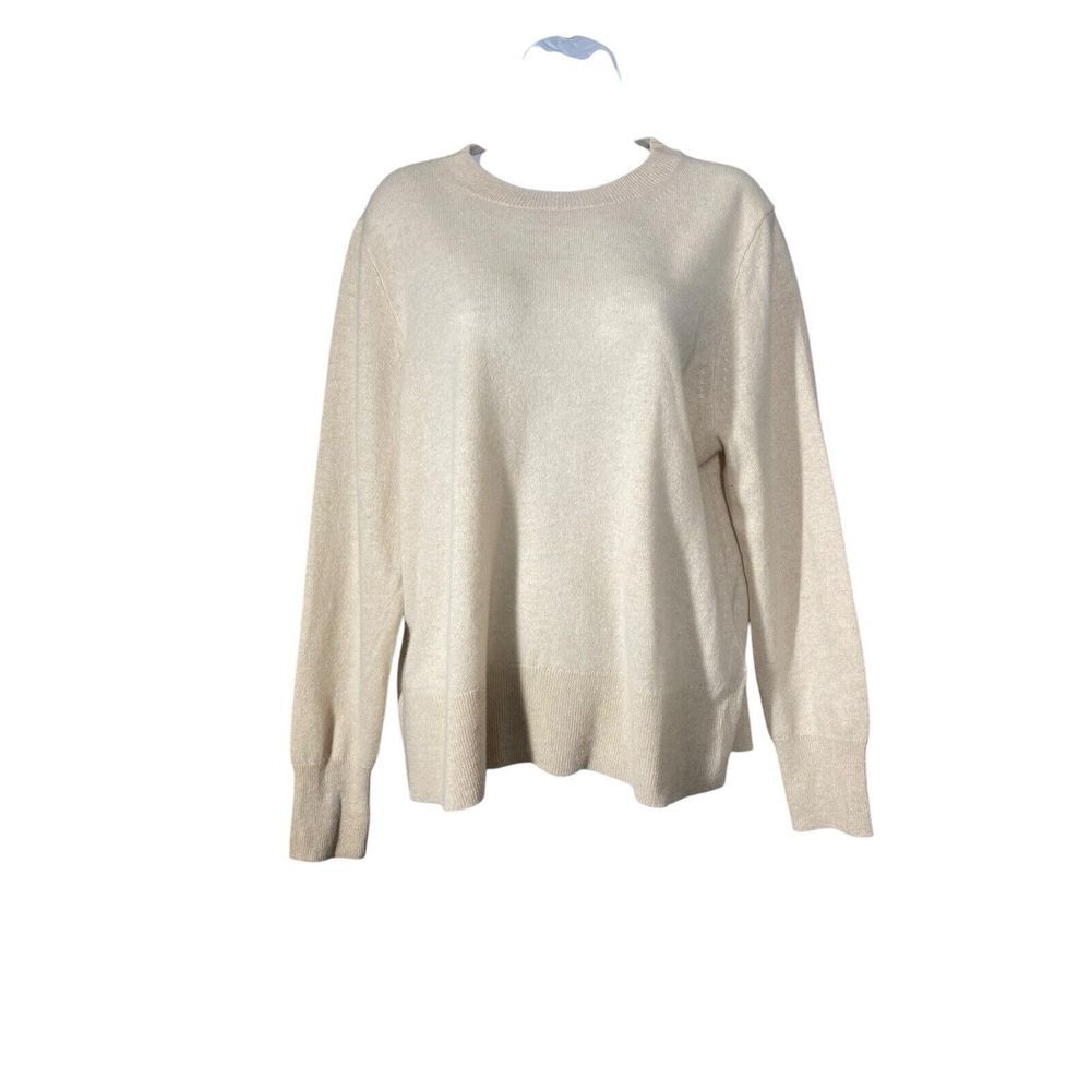 J.CREW Womans 100% Cashmere Classic Fit Crew Neck Pullover Sweater Size XL